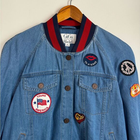 Gigi Hadid x Tommy Hilfiger Denim Letterman Size Medium - Picture 2 of 8
